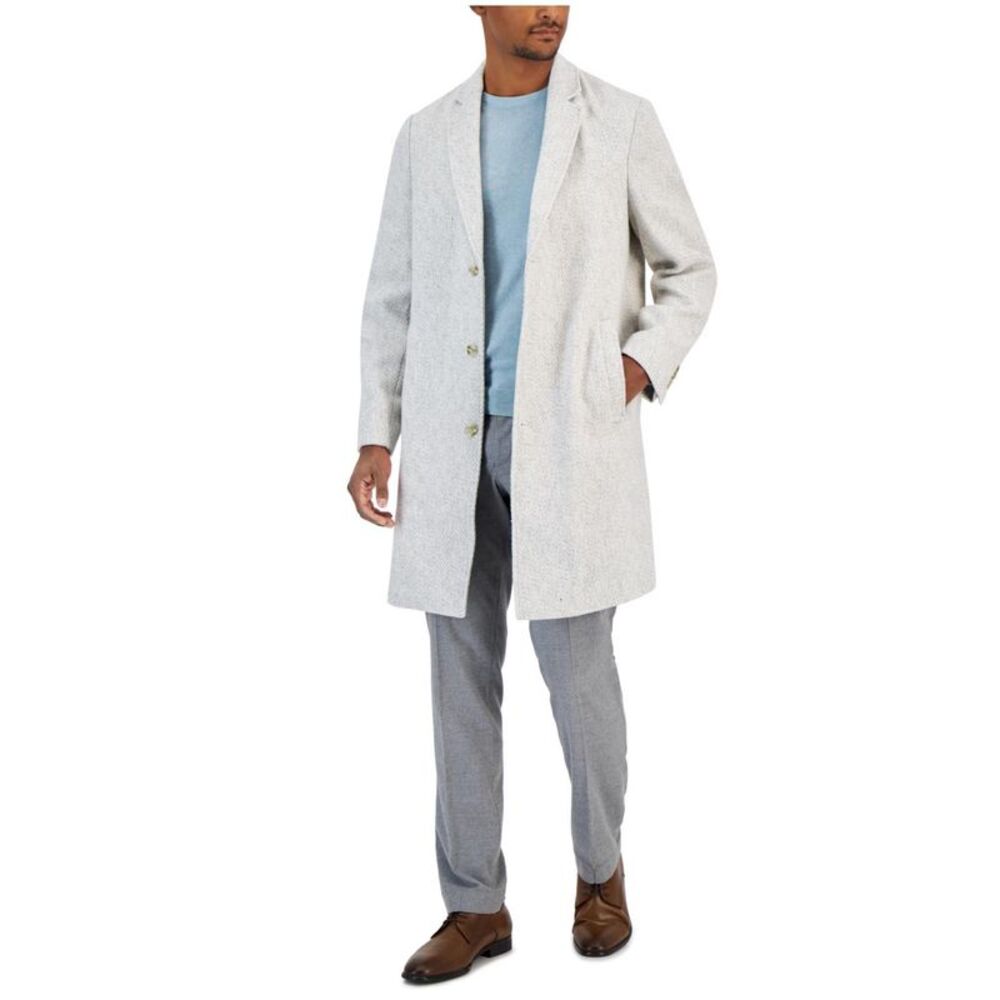 Alfani Mens Bruno Regular Fit Textured Pea Coat, , XL, DM